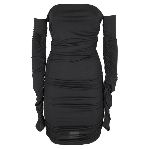 The Andamane Dresses & Skirts - The Andamane Mini Dress With Off-Shoulder Design And Draped Sides - NWT